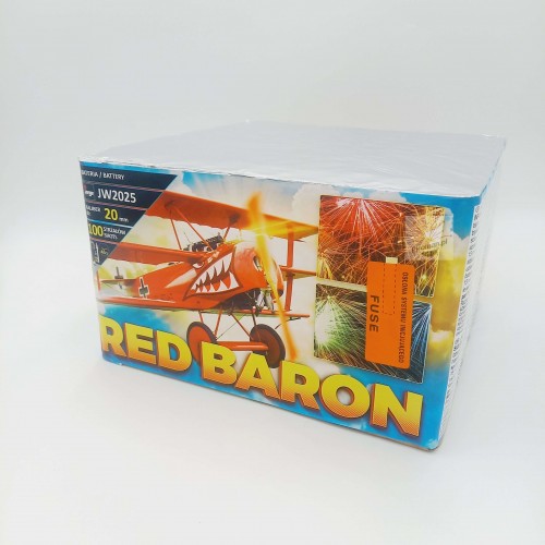 Wyrzutnia Red Baron JW2025 Jorge – 100 strzałów 20 mm fajerwerki Piroman