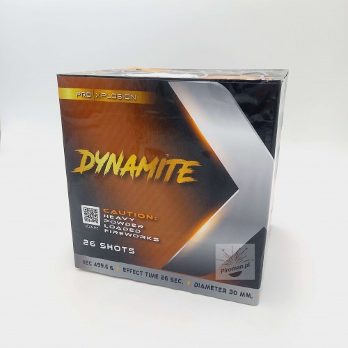 Wyrzutnia Dynamite HQS26 Pyroshine 26 strzałów 30 mm fajerwerki