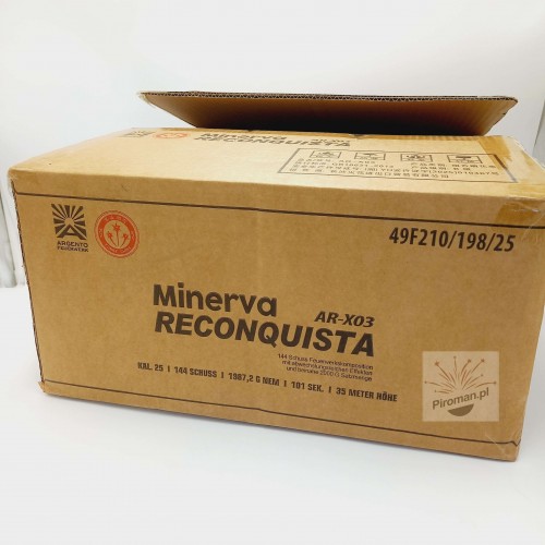 Wyrzutnia Argento Minerva Reconquista AR-X03 — 144 strzały, kaliber 25 mm, fajerwerki.