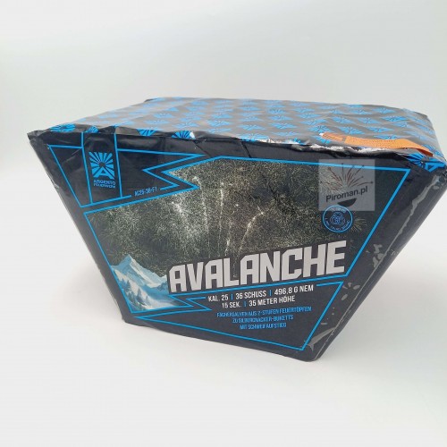 Wyrzutnia Argento Avalanche AC25-36-F1 — 36 strzałów, kaliber 25 mm, fajerwerki.