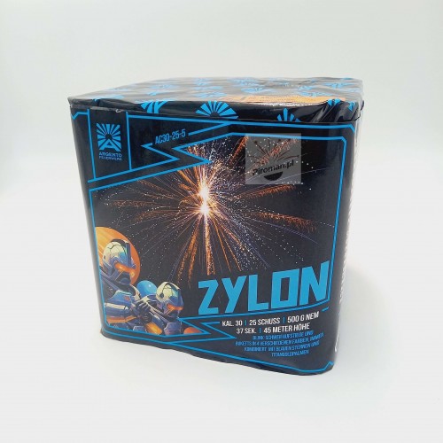 Wyrzutnia Argento Zylon AC30-25-5 — 25 strzałów kaliber 30 mm, fajerwerki efektowne do pokazów.