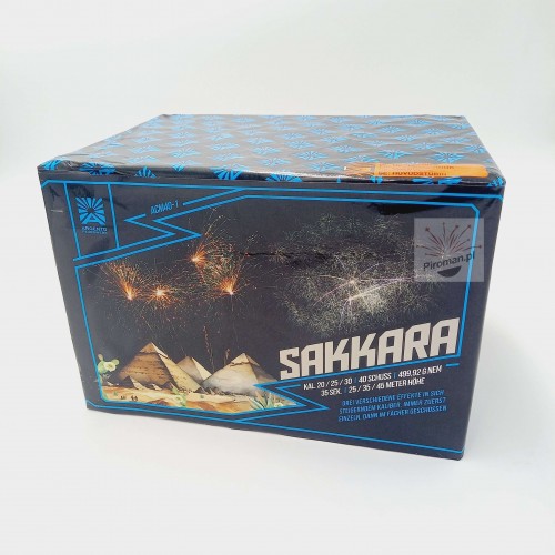 Wyrzutnia Sakkara ACM40-1 Argento – 40 strzałów 25 mm fajerwerki Piroman.pl
