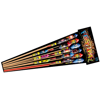 Rakiety Festival JA048 Jorge – 15 efektownych rakiet, kolorowe fajerwerki | Piroman.pl