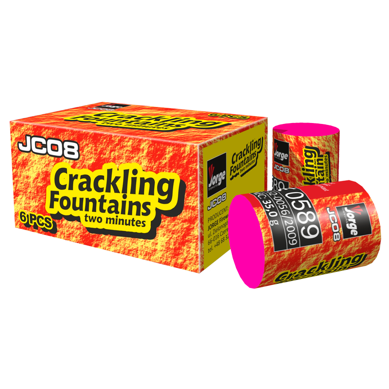 Fontanny Crackling Fountains JC08 Jorge 6 sztuk fajerwerki | Piroman.pl