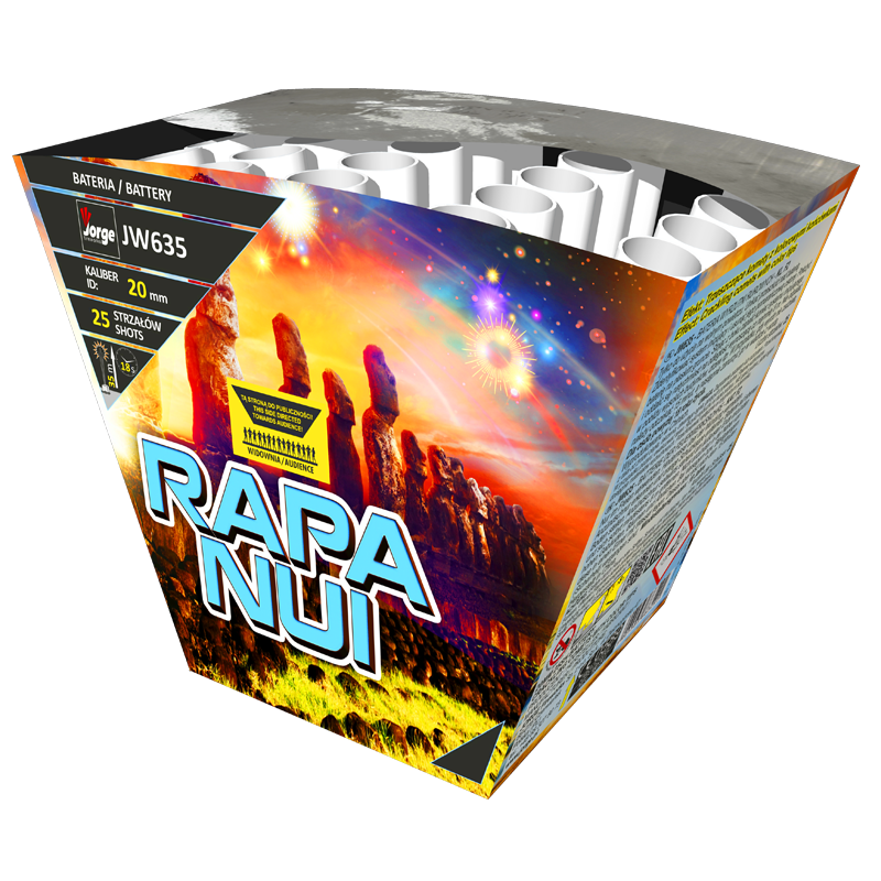Wyrzutnia kątowa Rapa Nui JW635 Jorge 25 strzałów 20 mm fajerwerki | Piroman.pl