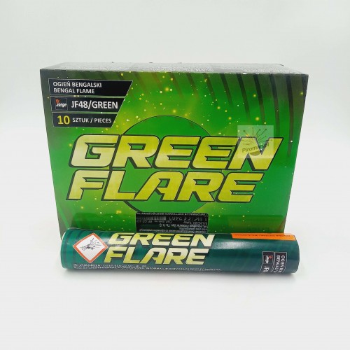 Ogień bengalski JF48/GREEN Jorge – zielona raca na lont