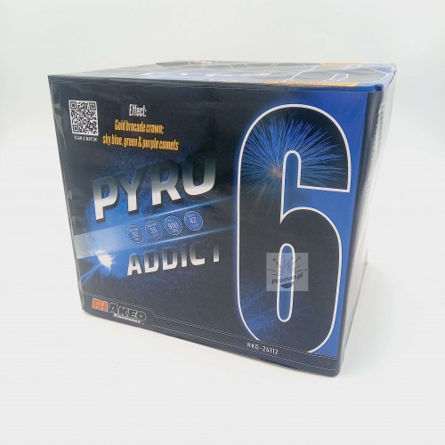 Wyrzutnia Pyro Addict 6 RKD24112 Riakeo – bateria 42 strzały 30 mm