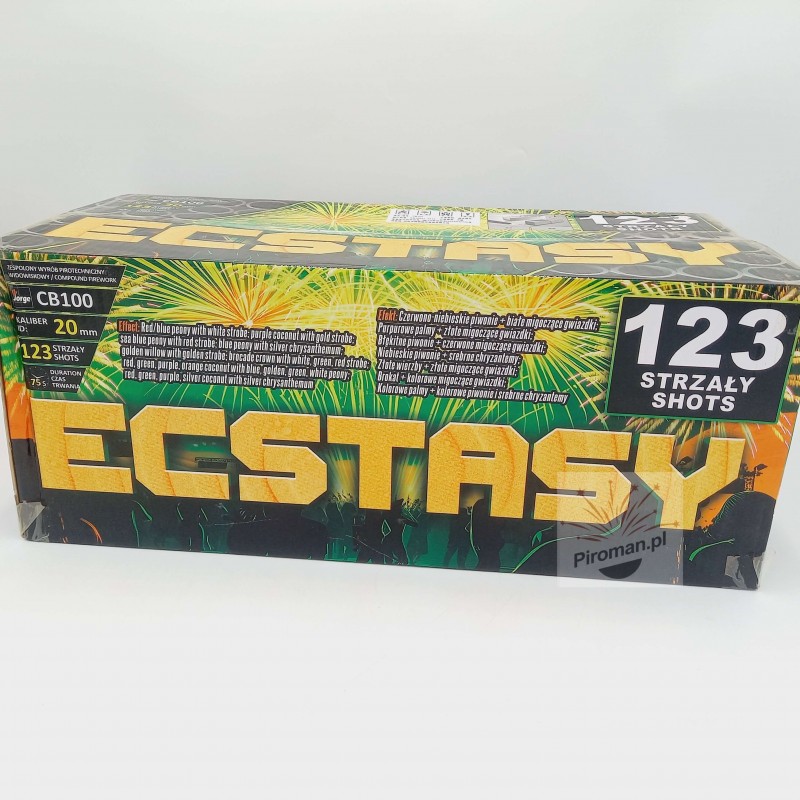 Wyrzutnia Ecstasy CB100 Jorge 123 strzały 20 mm – fajerwerki