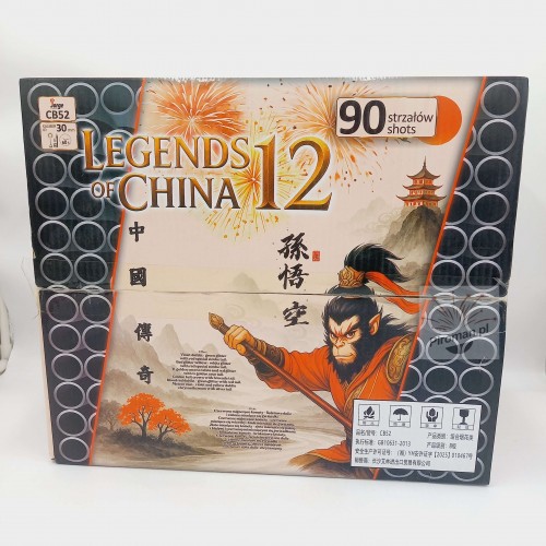 Wyrzutnia Legends of China 12 CB52 Jorge 90 strzałów 30 mm – fajerwerki