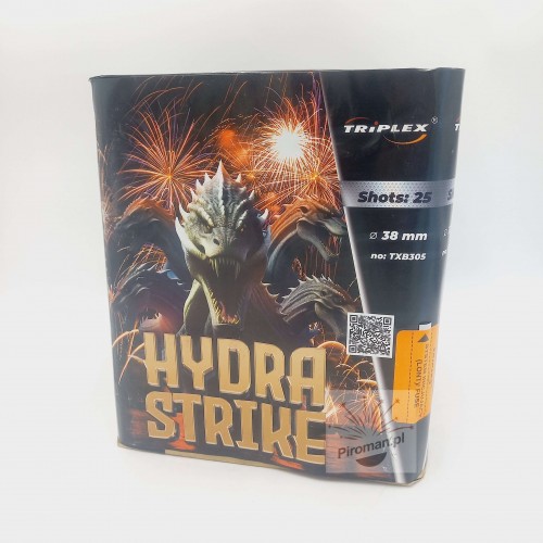 Wyrzutnia Hydra Strike TXB305 Triplex 25 strzałów 38 mm – profesjonalne fajerwerki