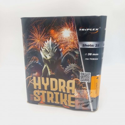 Wyrzutnia Hydra Strike TXB305 Triplex 25 strzałów 38 mm – profesjonalne fajerwerki