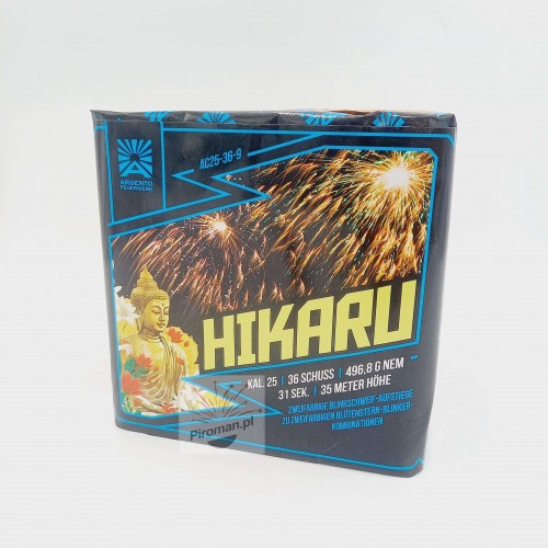 Wyrzutnia Hikaru AC25-36-9 Argento 36 strzałów 25 mm – bateria fajerwerków F2