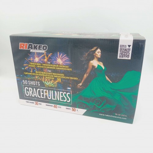 Wyrzutnia GRACEFULNESS RK-50-2501S RIAKEO 50 strzałów 30 mm – bateria fajerwerków premium
