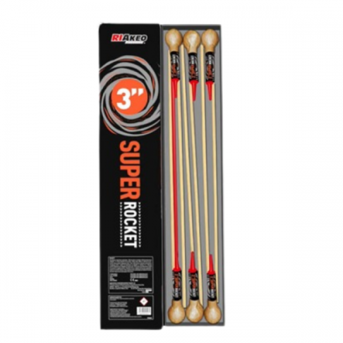 Rakiety Kuliste 3" SUPER ROCKET HF24850R RIAKEO 6 sztuk