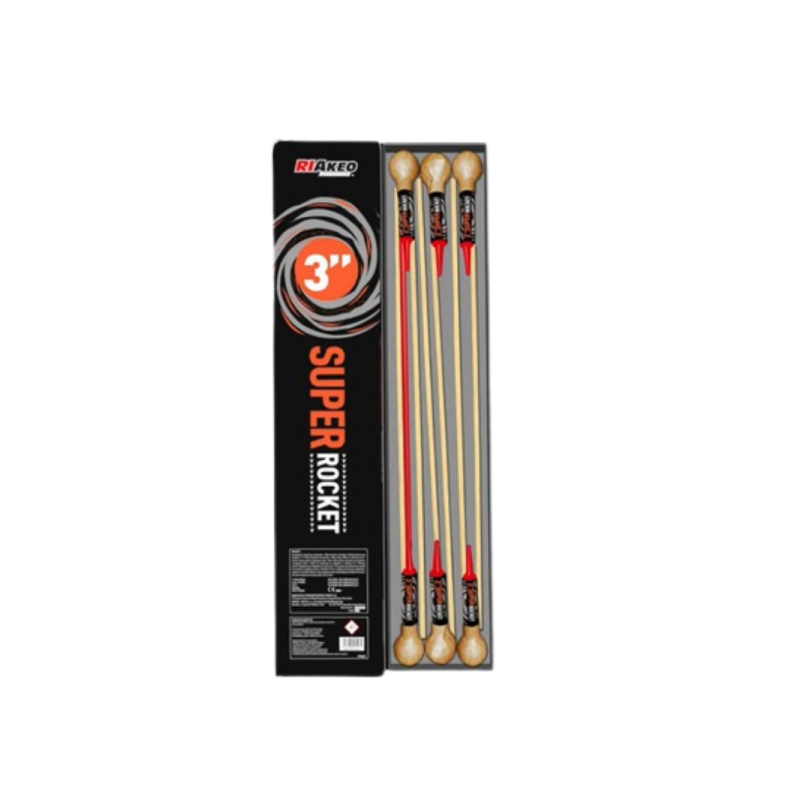 Rakiety Kuliste 3" SUPER ROCKET HF24850R RIAKEO 6 sztuk