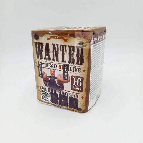 Wanted 363-2 – kompaktowa wyrzutnia 16 strzałów, kaliber 20 mm, 108,8 g NEC, efektowne kolory, dostępna w Piroman.pl