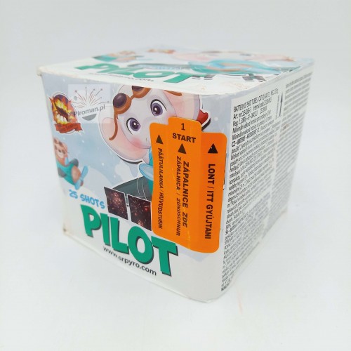 Pilot CLE4268-3 SRPYRO – 25 szybkich strzałów, kaliber 18 mm, kolorowy efekt, dostępna w Piroman.pl