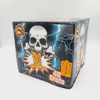 SrPyro BIG BOOM CLE4235B – 49 strzałów, kaliber 30 mm, efekt Titanium Salute, idealna wyrzutnia hukowa, dostępna w Piroman.pl