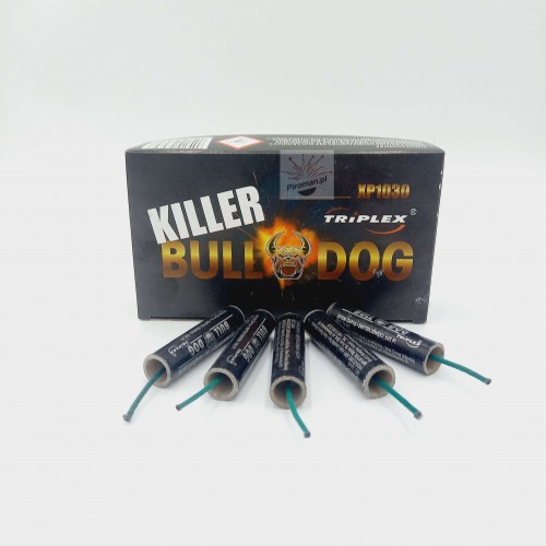 Petardy Killer BULLDOG XP1030 – 40 g NEC, 20 sztuk, mocny huk bez efektów świetlnych, dostępne w Piroman.pl