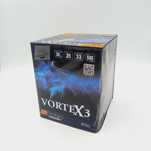 Wyrzutnia Vortex 3 HF2243 – 25 strzałów 30 mm, złote korony, czerwone migotanie i kolorowe perły