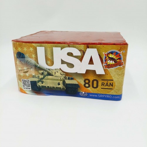 Wyrzutnia USA CLE4018 80 strzałów 16 mm, kolorowe błyski, idealna na pokazy, Piroman.pl