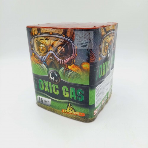 Toxic Gas SrPyro CLE4127 – 16 strzałów 30mm, brokatowe koronki, idealna na pokazy, Piroman.pl