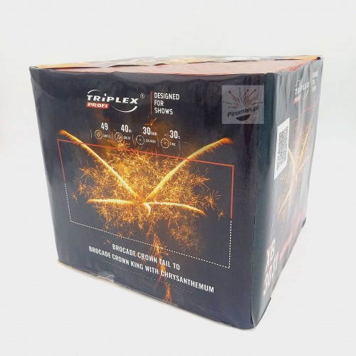 XB3031 Brocade Crown Triplex – mocne efekty, kaliber 30mm, dostępna w Piroman.pl