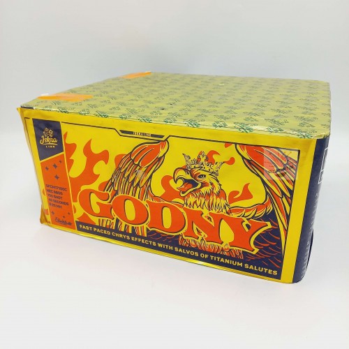 GODNY Iskra – 100 strzałów 25mm, dynamiczna wyrzutnia, szybka dostawa, Piroman.pl