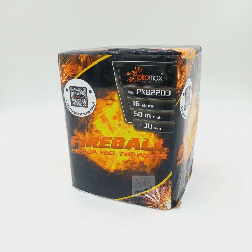 Fireball PXB2203 Piromax – 16 strzałów 30mm, mocne efekty, idealna na Sylwestra, Piroman.pl