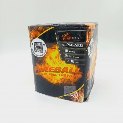 Fireball PXB2203 Piromax – 16 strzałów 30mm, mocne efekty, idealna na Sylwestra, Piroman.pl