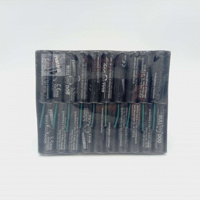 Powerfull Bulldog TXP858 – 10 petard 2g, potężny huk, klasa F3, CE, dostępne w Piroman.pl, 18+
