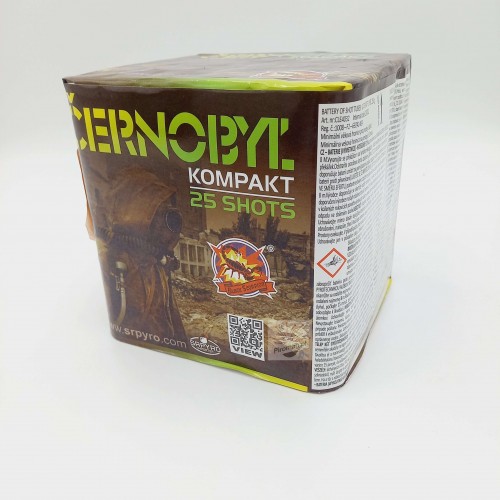 Wyrzutnia Chernobyl SrPyro – 25 strzałów 25 mm, dynamiczne efekty i mocny huk. Idealna na Sylwestra i imprezy. Kup w Piroman.pl!