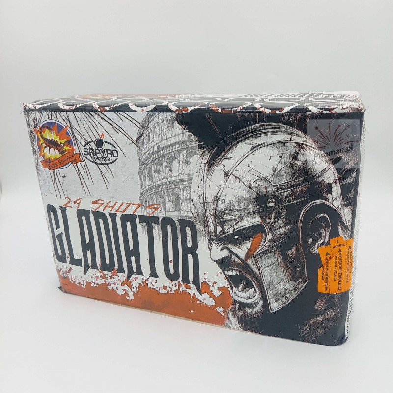 Wyrzutnia Gladiator SRPYRO – 24 strzały 38 mm! Moc, huk i efekty na najwyższym poziomie. Kup w Piroman.pl!