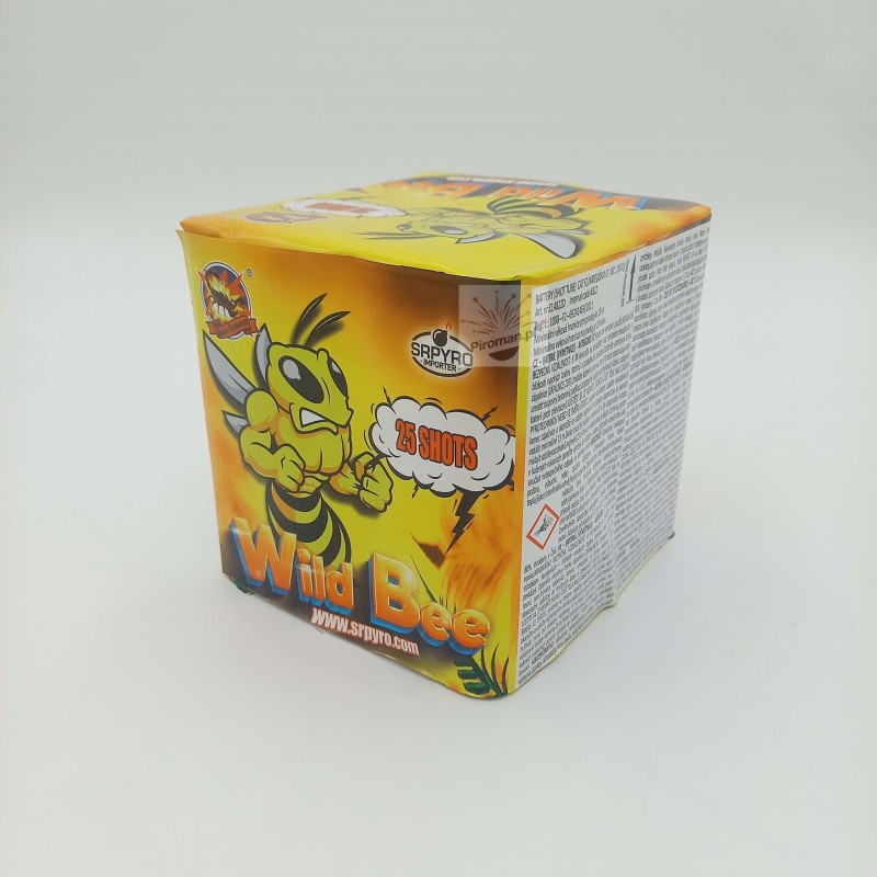 Wyrzutnia Wild Bee CL4822D SRPYRO – 25 strzałów, kaliber 20 mm – kolorowe fajerwerki Piroman.pl
