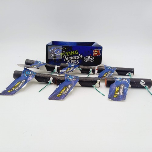 Flying Tornado CL3526 – 6 wirujących motylków z efektem smoczego ognia, klasa F2, 42 g NEC, dostępne w Piroman.pl