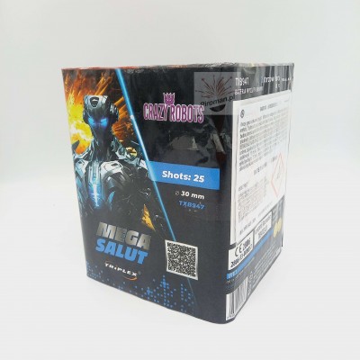 Mega Salut TXB947 Triplex – 25 strzałów 30mm, głośny huk i efekt, dostępna w Piroman.pl