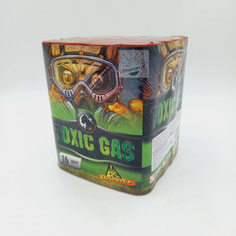 Toxic Gas SrPyro CLE4127 – 16 strzałów 30mm, brokatowe koronki, idealna na pokazy, Piroman.pl